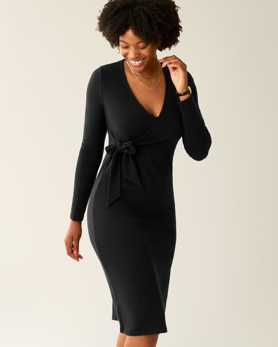 Kate Nursing Wrap Sweater Dress