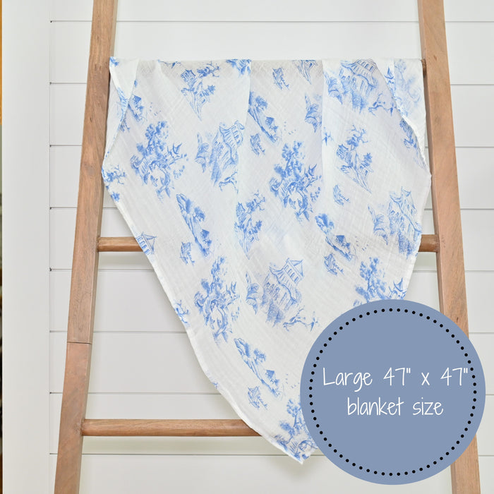 Chinoiserie Swaddle Blanket