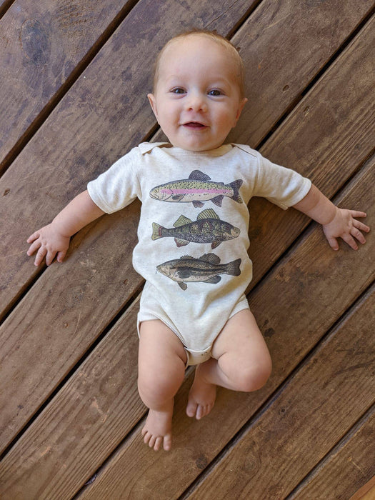Three Fish Summer Bodysuit - Nature Baby Outfitter
