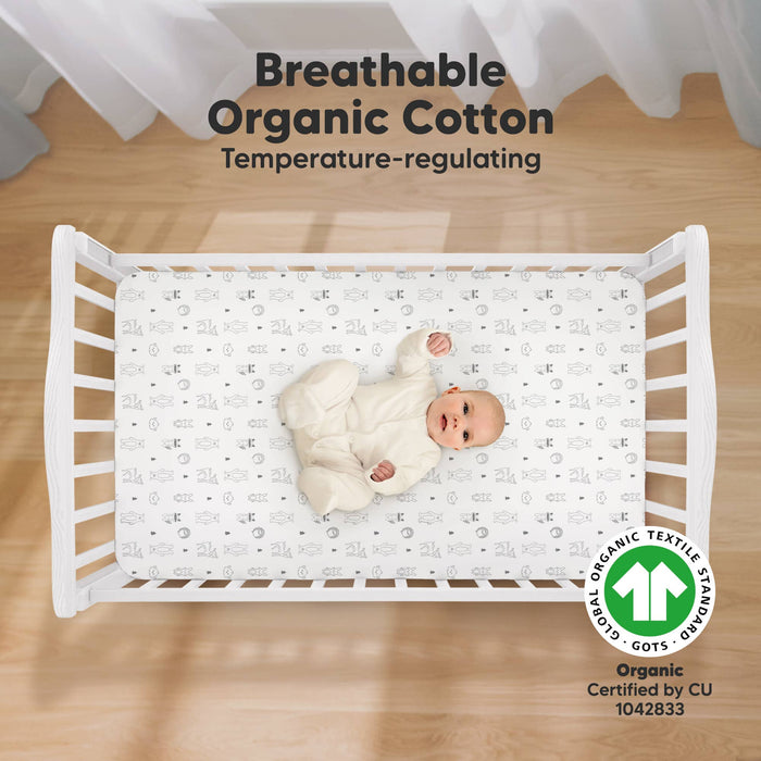 Woodland 2-pack Organic Cotton Fitted Crib Sheet - Nature Baby Outfitter