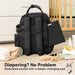 Trendy Black Jumbo Play Diaper Bag Backpack, Baby Bag with Changing Pad - Nature Baby Outfitter
