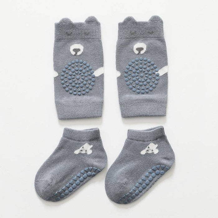 Baby Crawling Knee Pads Cartoon Cotton Socks for Toddlers