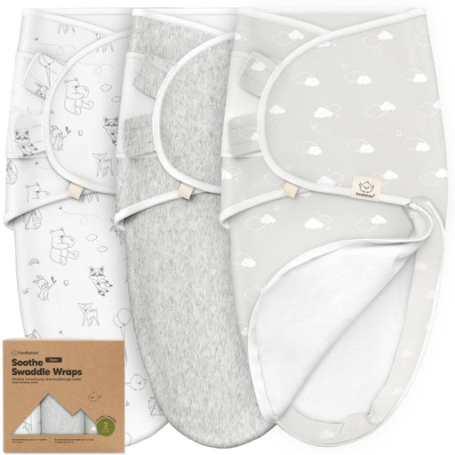 Aspire 3pk Soothe Zippy Baby Swaddles 0-6 Months,Newborn Sleep Sack - Nature Baby Outfitter