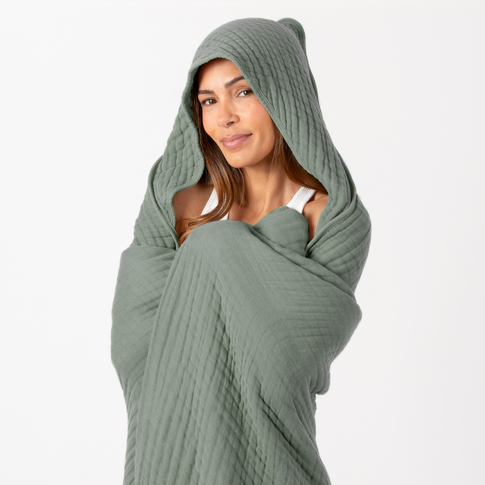 Adult Muslin Hooded Towel