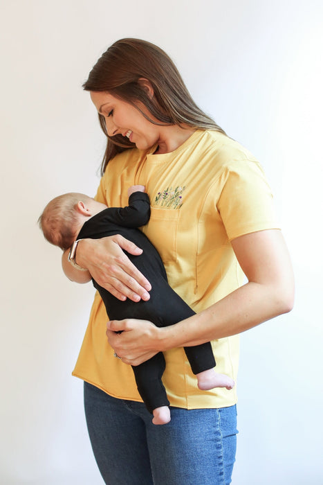 Relaxed Fit Zip Breastfeeding Tee - Nature Baby Outfitter