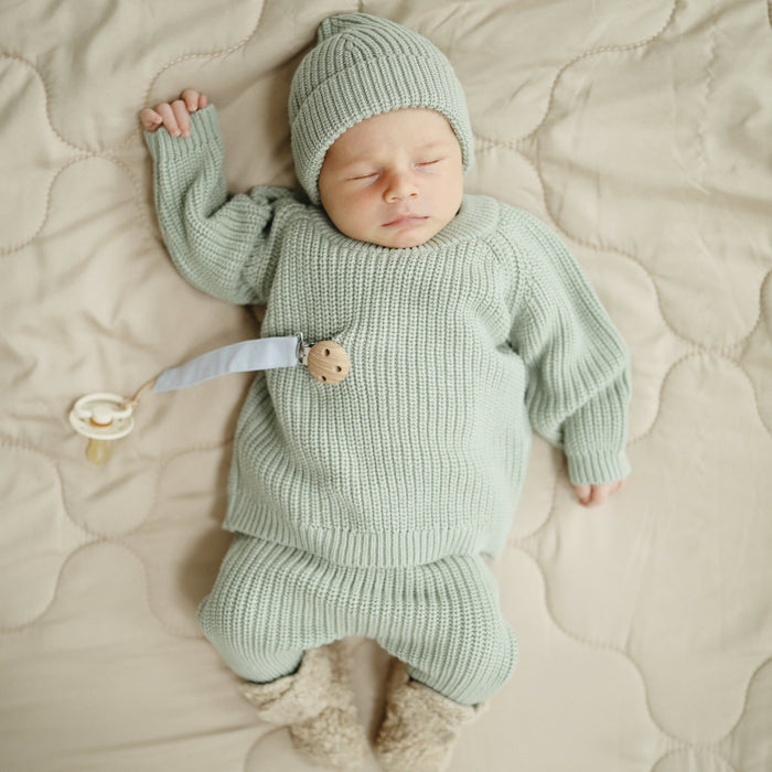 Linen Pacifier Clip 2-Pack - Nature Baby Outfitter