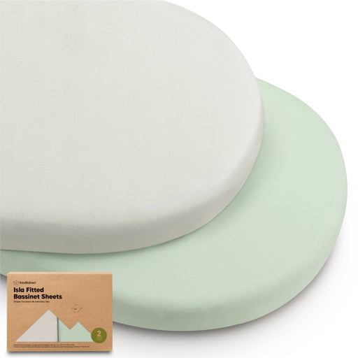 Sage Isla Bassinet Mattress Sheets Fitted for Baby Girls, Boys - Nature Baby Outfitter