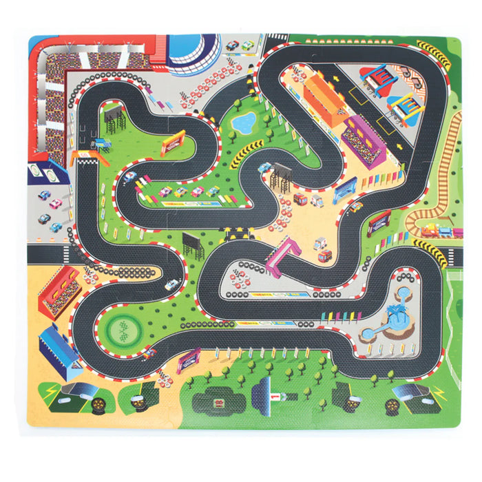 DIY Race Car & Race Track Interlocking Play Mat