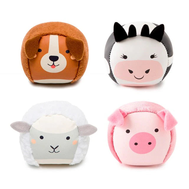 Roly Poly Plush Balls - Farm