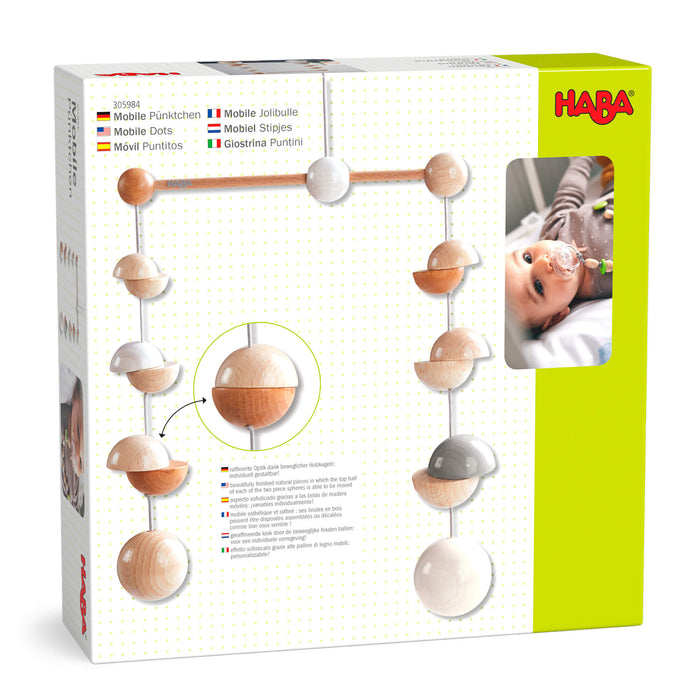 Wooden Mobile Dots - Nature Baby Outfitter