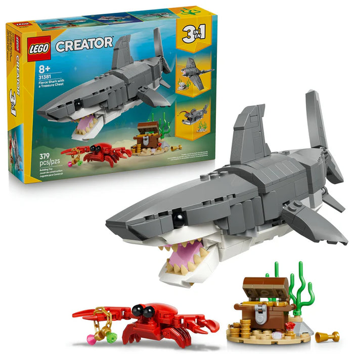 LEGO Creator 3 in 1 Fierce Shark with Treasure Chest