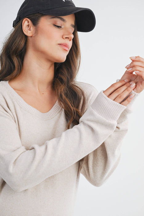 V-Neck Double Layer Maternity Nursing Pullover Top