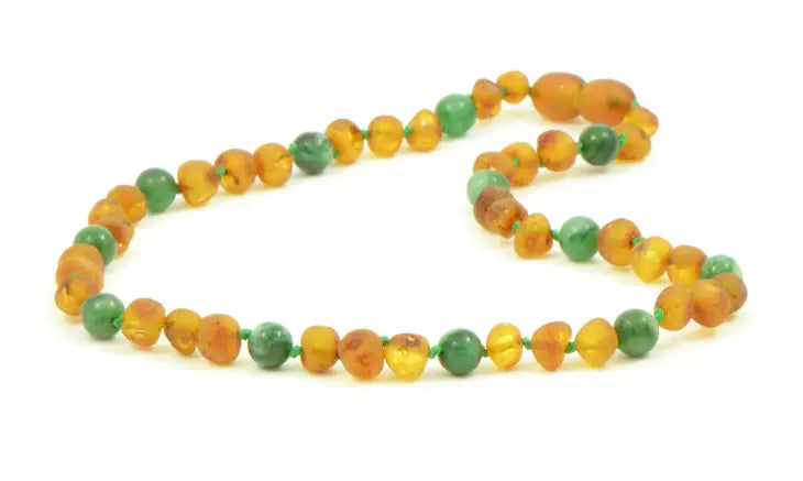 Raw Baltic Amber & Gemstone Necklace