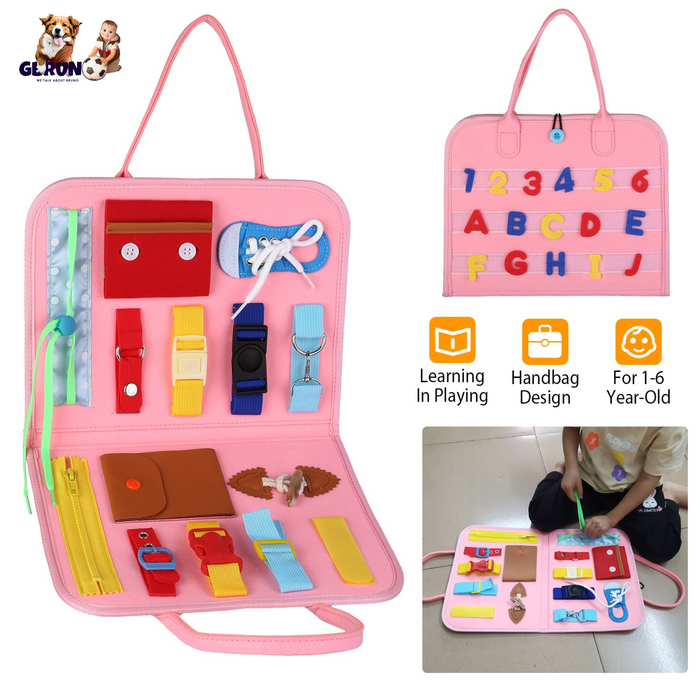 Kids Busy Board Sensory Activity Board Preschool Learning Toys Montessori Educational Gift for 1-6 Years Old Baby Toddler Girls Boys