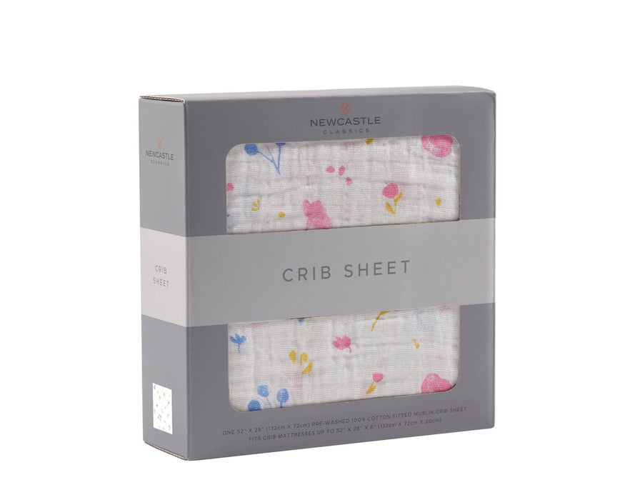 Watercolor Flower Crib Sheet