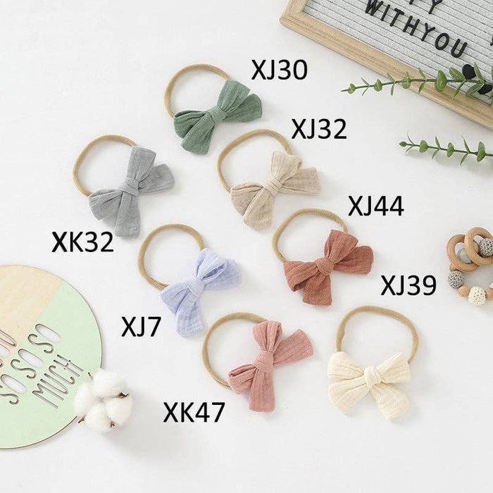 Organic Cotton Baby Headband With Bow Cute Infant Hair Accessory