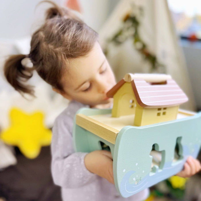 Noah's Ark Shape Sorter - Wooden Animal Toy Ages 2+