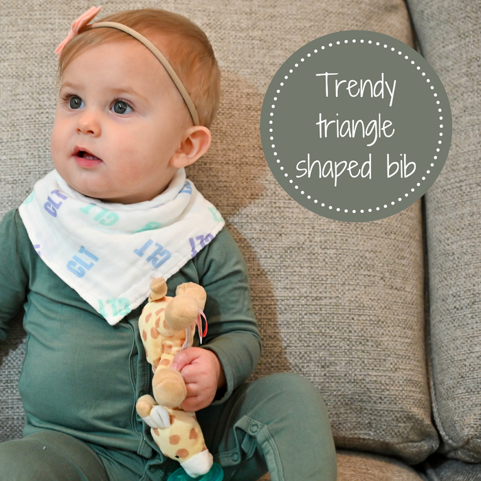 CLT  - Charlotte, NC Muslin Cotton Bib