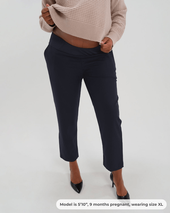 Elizabeth Under Belly Maternity Pants in All-Season Wool - Nature Baby Outfitter
