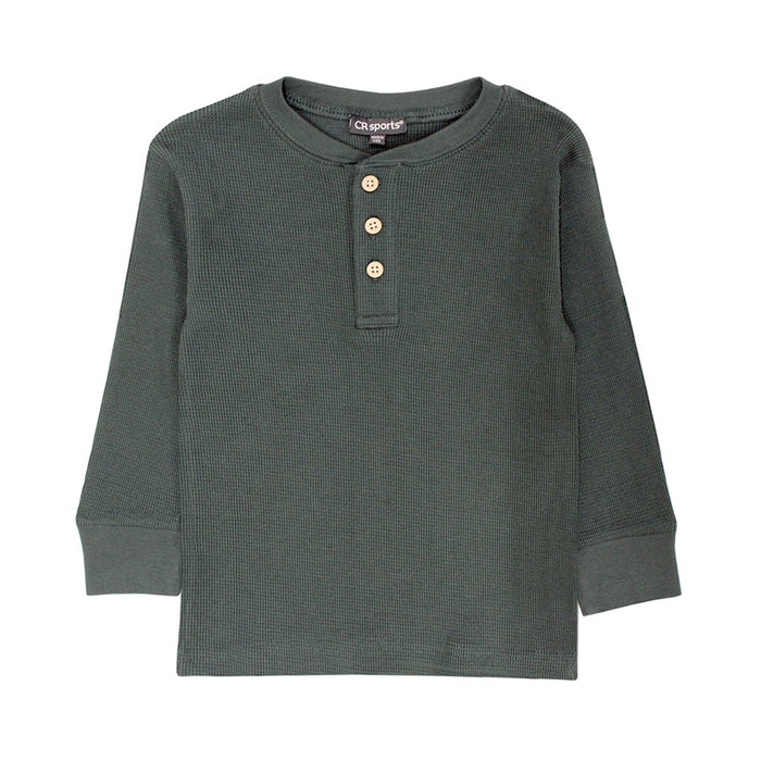 Forest Green Thermal Toddler Henley