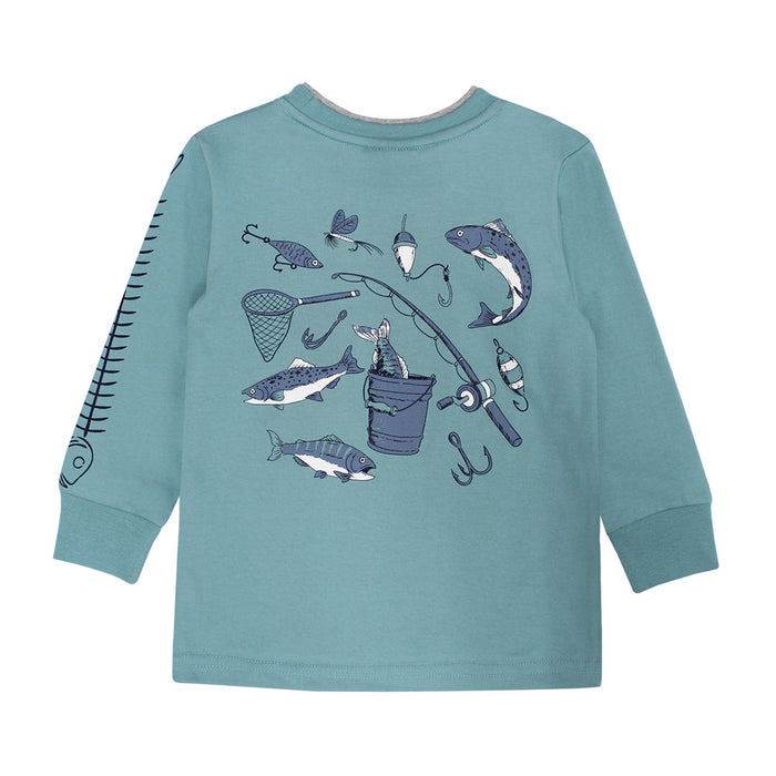 Turquoise Toddler Fishing Shirt