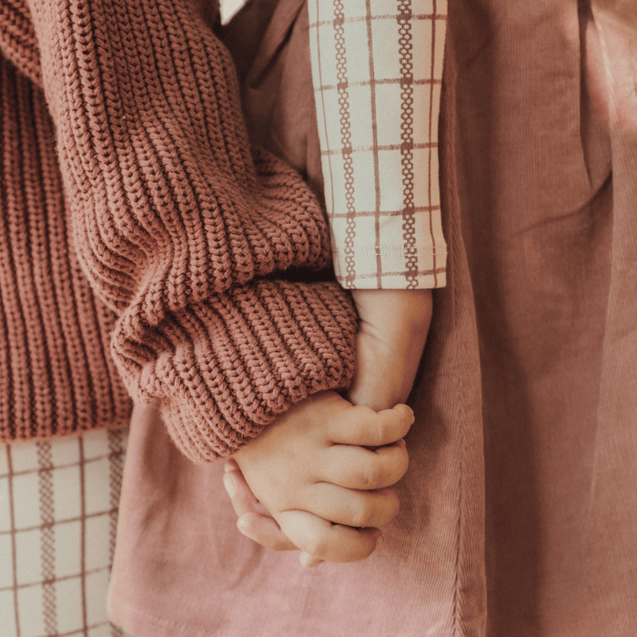 The Printed Turtleneck - Mauve Check