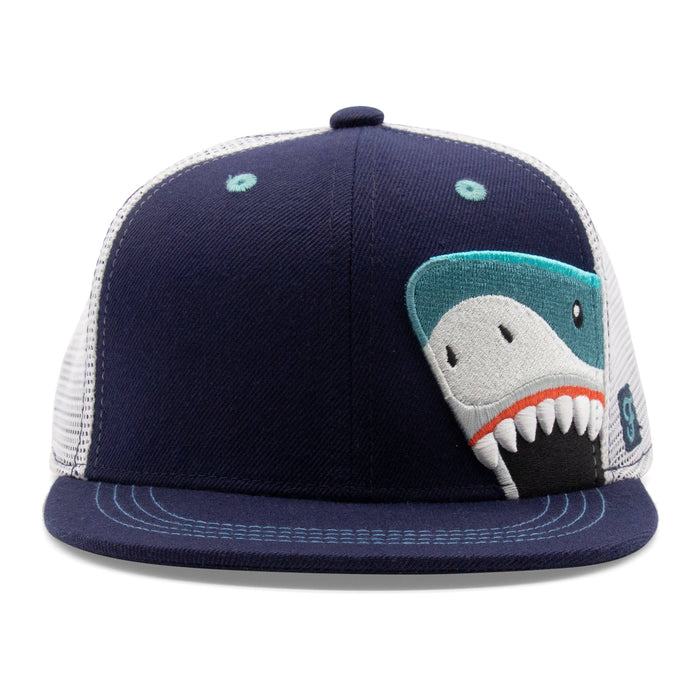 Kids Shark Flat Bill Hat
