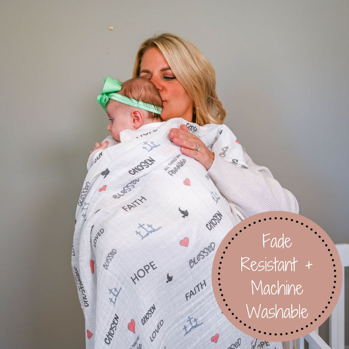 All Things Are Possible Swaddle Blanket