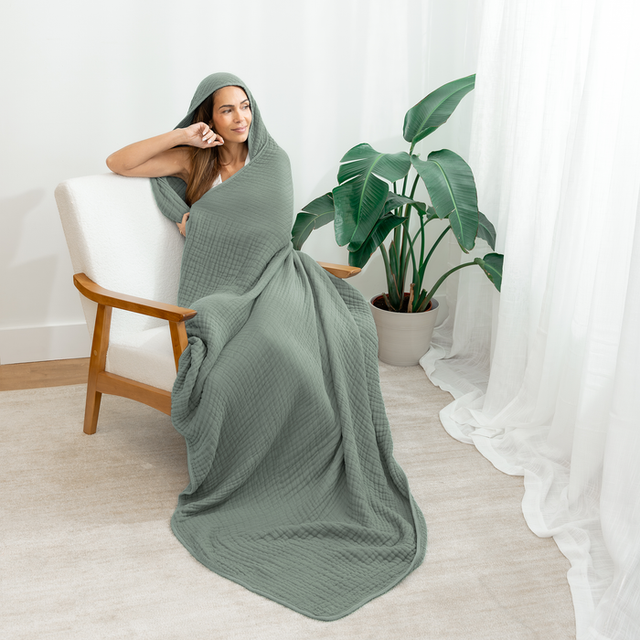 Adult Muslin Hooded Towel