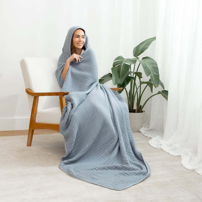 Adult Muslin Hooded Towel