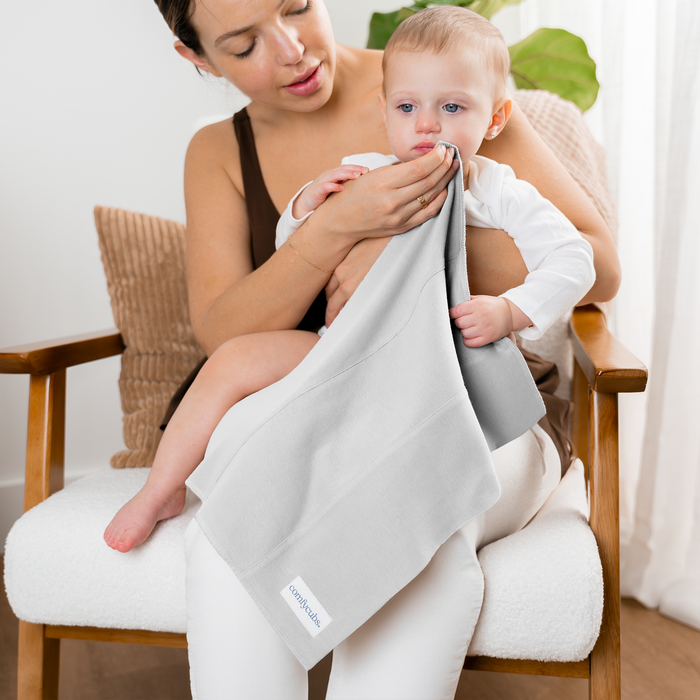 Cotton Burp Cloths in Stone