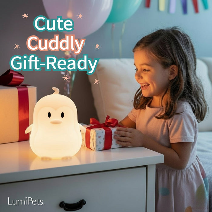 LumiPets® Pebbles the Penguin- Children's Touch Night Light - Nature Baby Outfitter
