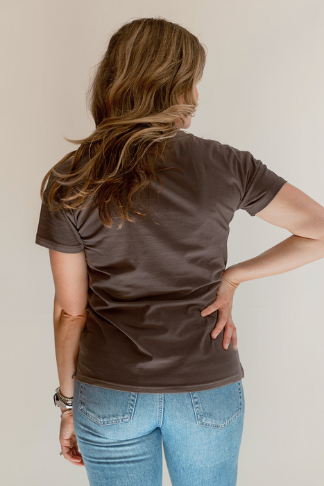 FINAL SALE V-Neck Full Zip Breastfeeding Tee - Gray - Nature Baby Outfitter