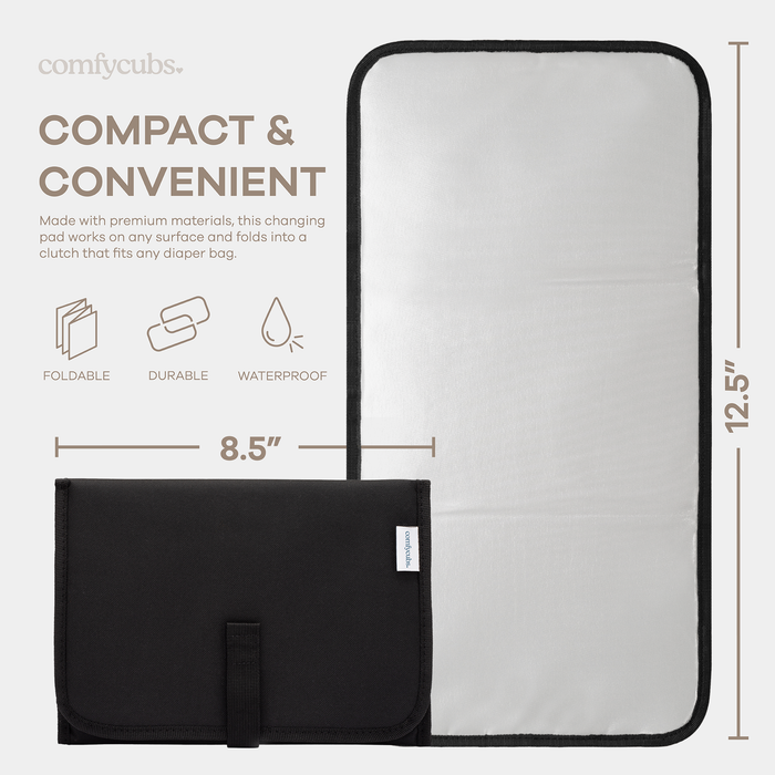 Compact Changing Pad in Solid Black