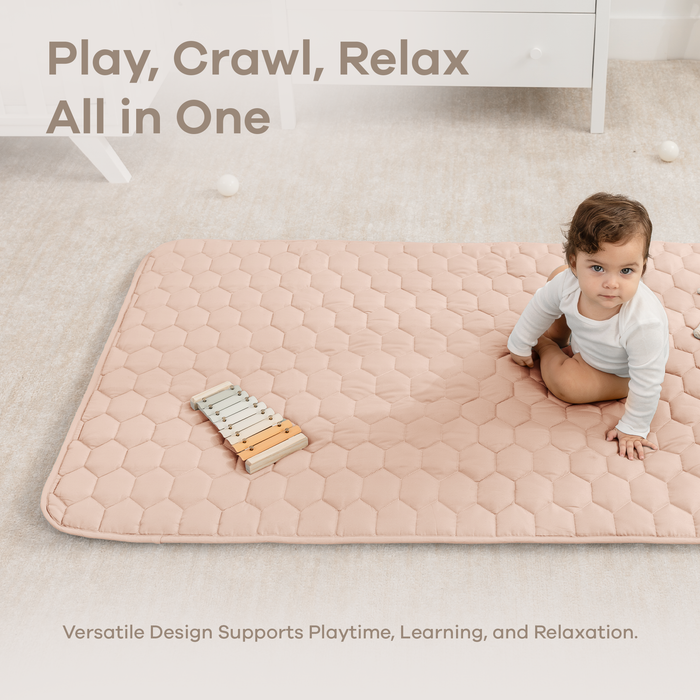 Play Mat with Non-Slip Bottom in Blush