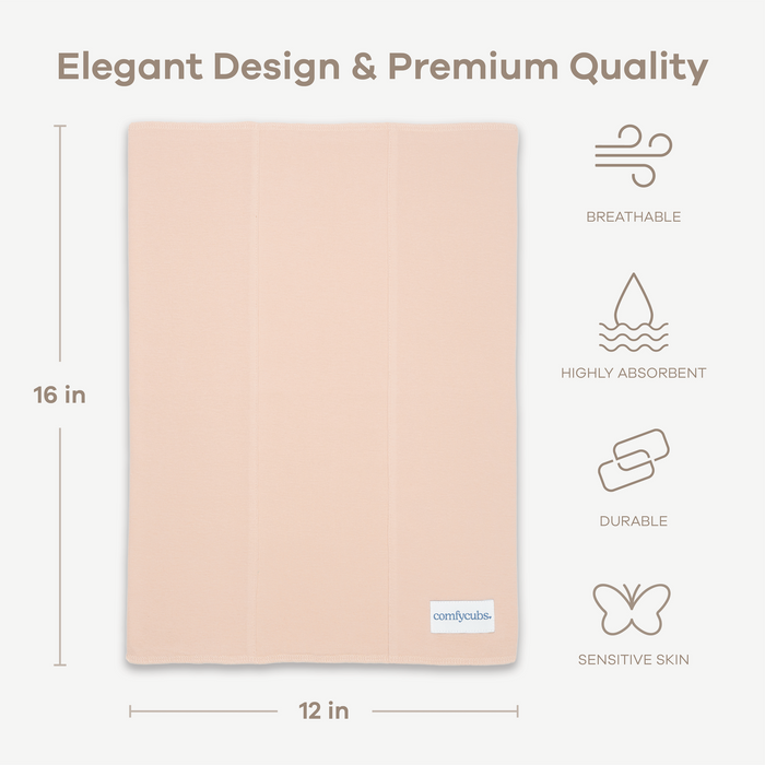 Cotton Burp Cloths  in Blush