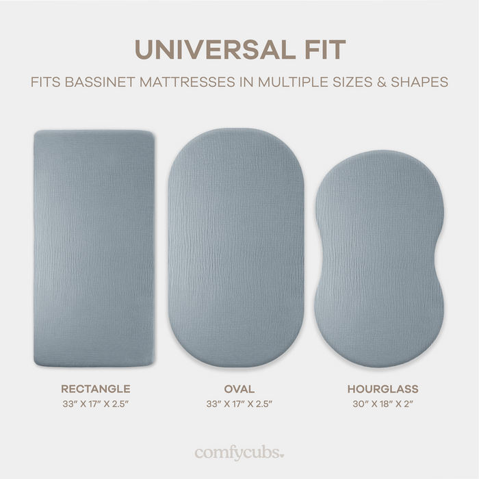 Muslin Cotton Bassinet Sheets, 1 Pack