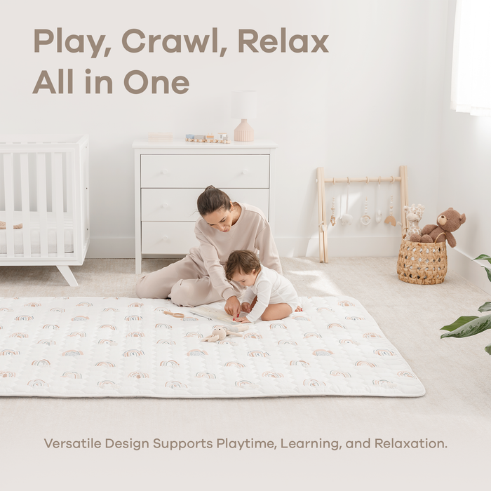 Play Mat with Non-Slip Bottom in Rainbow