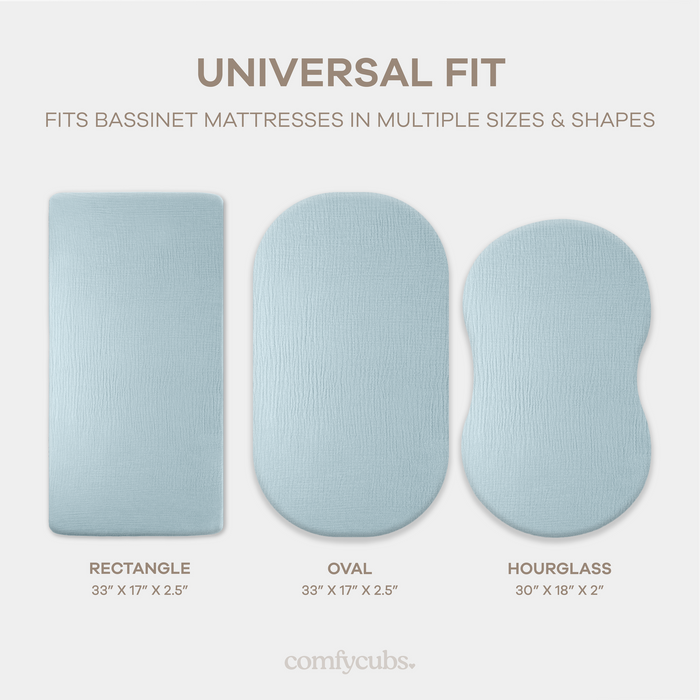 Muslin Cotton Bassinet Sheets, 1 Pack
