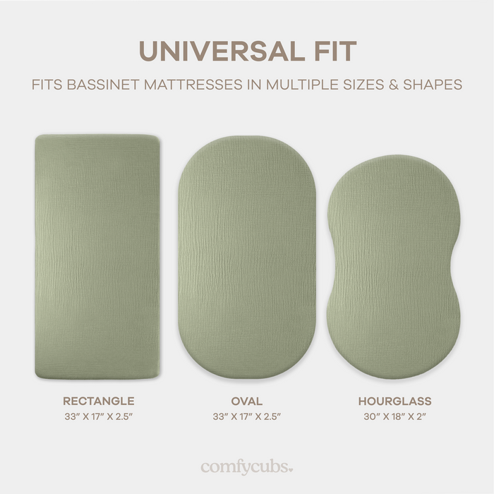 Muslin Cotton Bassinet Sheets, 1 Pack