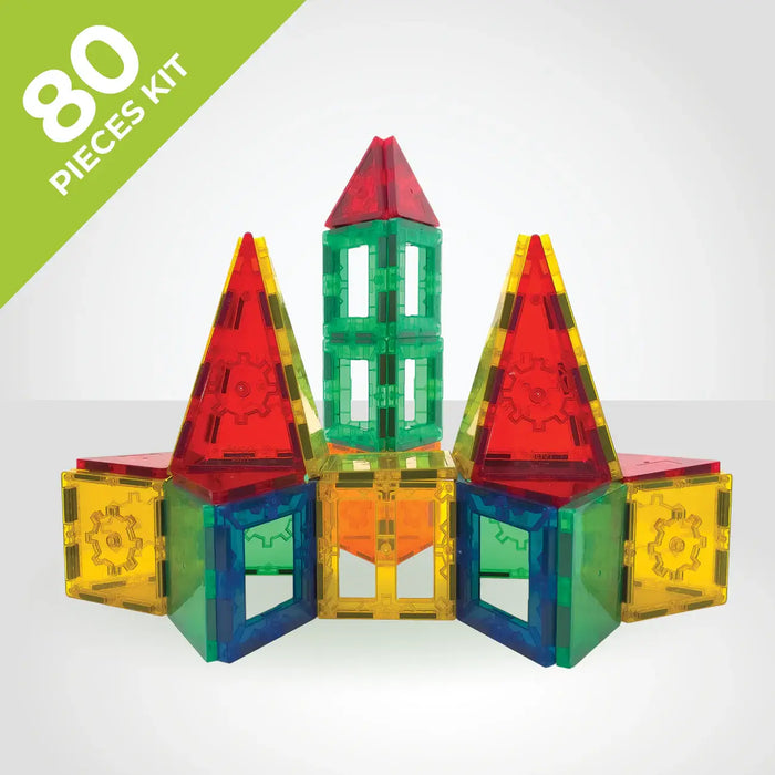 80 Piece Magnetic Tile Building Set