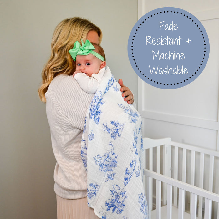 Chinoiserie Swaddle Blanket