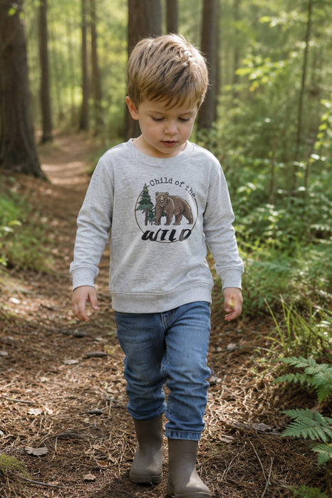 "Child of the wild" Woodland Bear Toddler Boy Clothes Kids