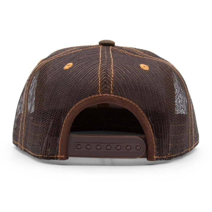 Kids Bison Flat Bill Hat Brown