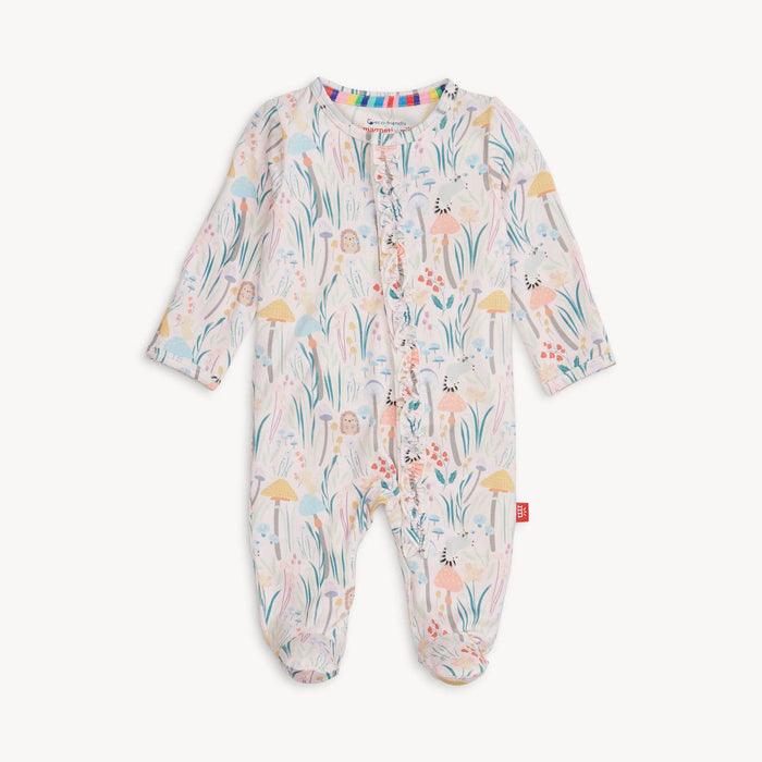 Shroom and Bloom Modal Footie Pajamas with Ruffles