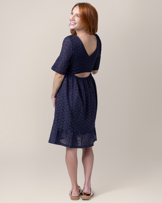 Dahlia Eyelet Maternity & Nursing Dress