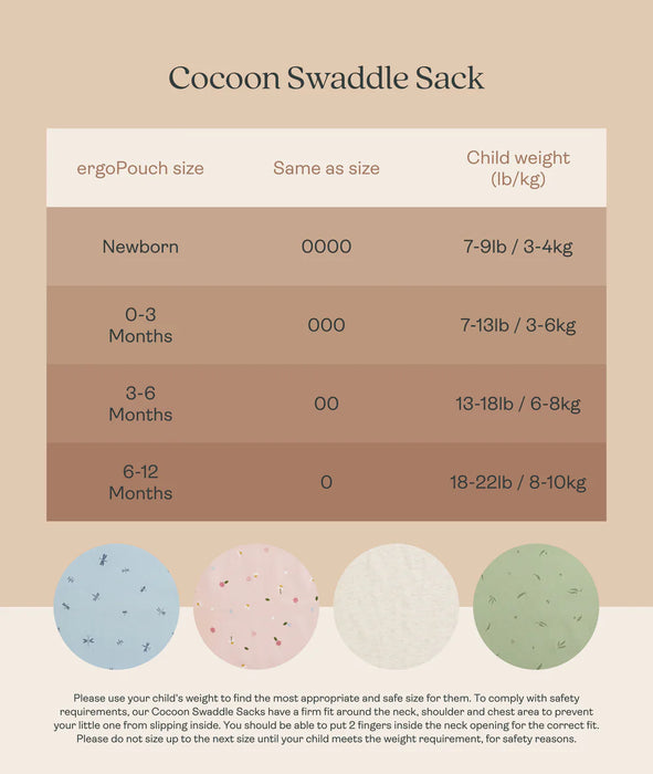 ergoPOUCH Cocoon Swaddle Sack -1.0TOG