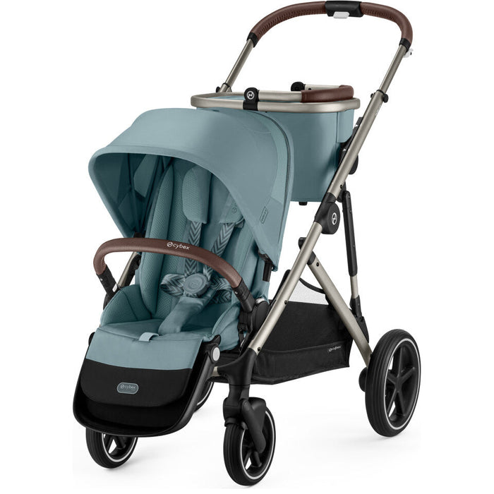 Gazelle S Stroller by Cybex Taupe Frame with Stormy Blue Seat