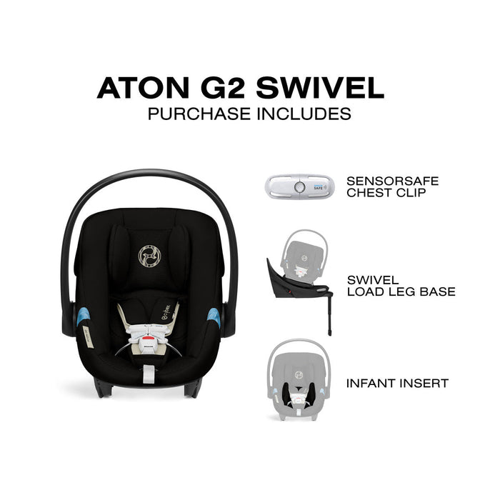 Cybex Aton G2 Swivel Infant Car Seat + Load Leg Base