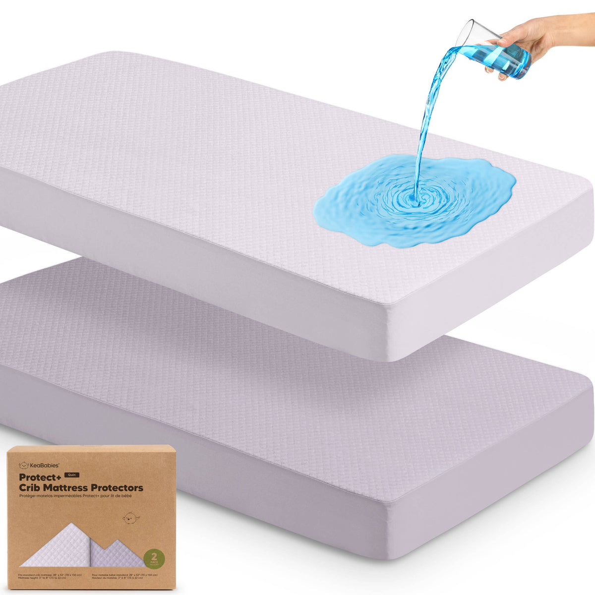 2-pack Waterproof Crib Mattress Protector Covers — Nature Baby Outfitter